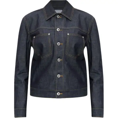 Bottega Veneta Denim Jacket Women's Charcoal Black