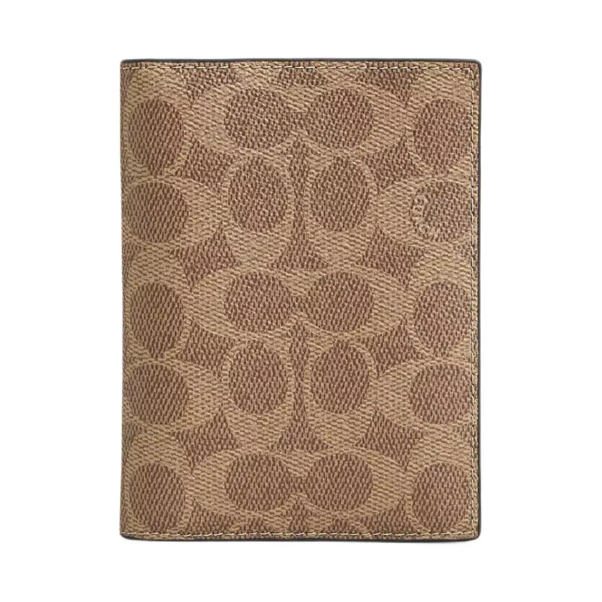 COACH Signature Coated Canvas Card Holder Regular Women's Tan