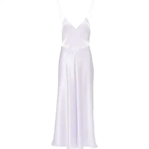 MIU MIU Sleeveless Dresses Women's Light Purple V Neck Moderate Long