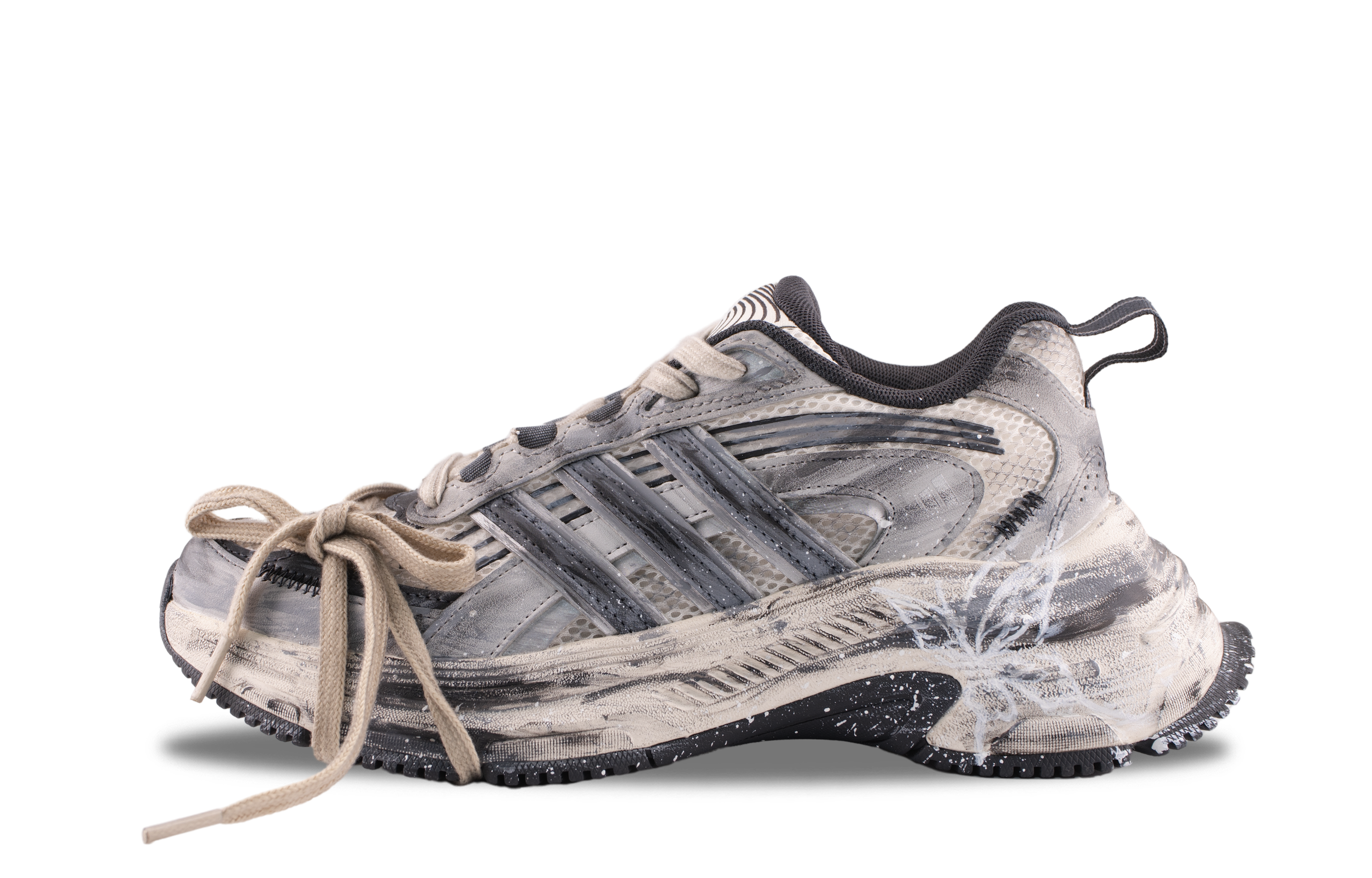 Adidas FC CLASSIC Abrasion Resistant Low top Running Shoes Unisex Gray Black