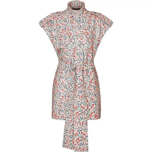 LOUIS VUITTON Monogram Bloom Belted Dress