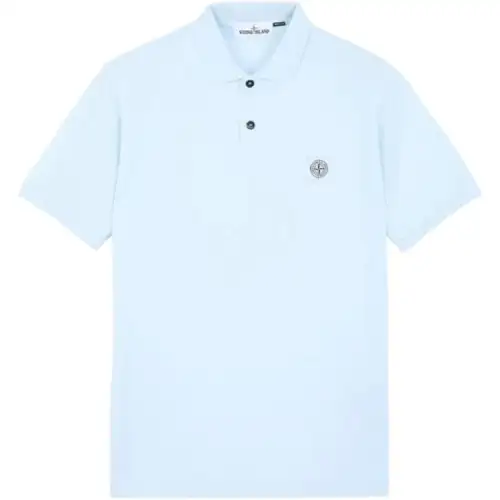 STONE ISLAND Polo Shirt Men's Sky Blue