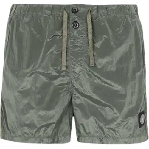 STONE ISLAND Swimming Shorts Men's Olive