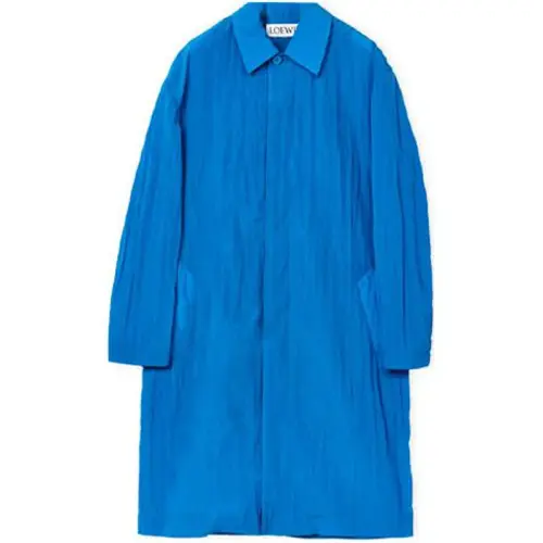 LOEWE Coats Men's Blue Lapel Moderate