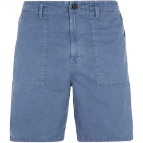 STONE ISLAND Casual Shorts Men's Blue