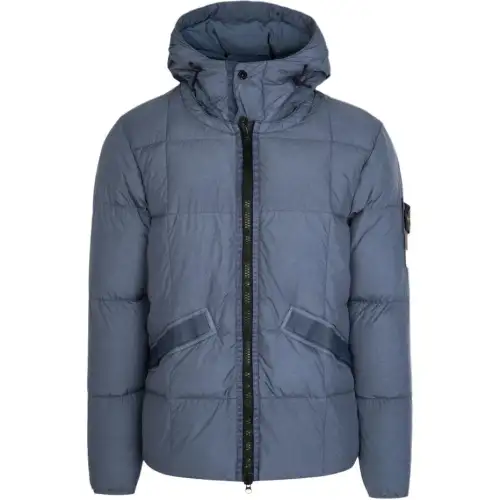 STONE ISLAND Hooded 'Steel Grey' Padded Jacket