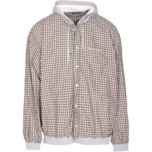 Balenciaga Checked Hooded Shirt