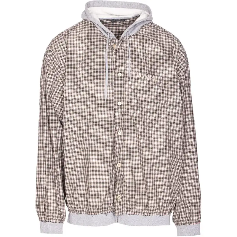 Balenciaga Checked Hooded Shirt