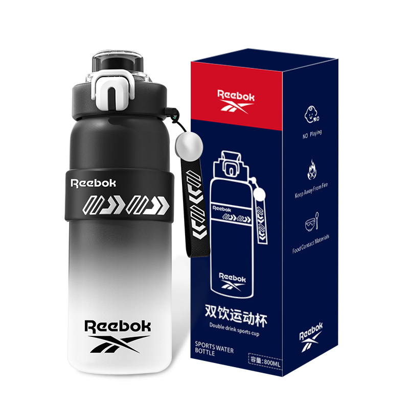 Спортивный бутылка Reebok (черно-белая)