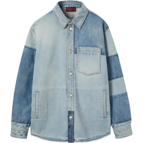 GUCCI FW25 Shirt Men's Light Blue