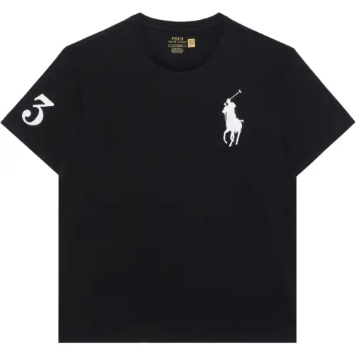 Polo Ralph Lauren SS23 Men's Embroidery Crew Neck Short-Sleeve T-Shirt Black