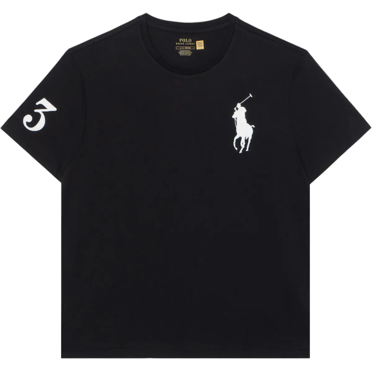 Polo Ralph Lauren SS23 Men's Embroidery Crew Neck Short-Sleeve T-Shirt Black