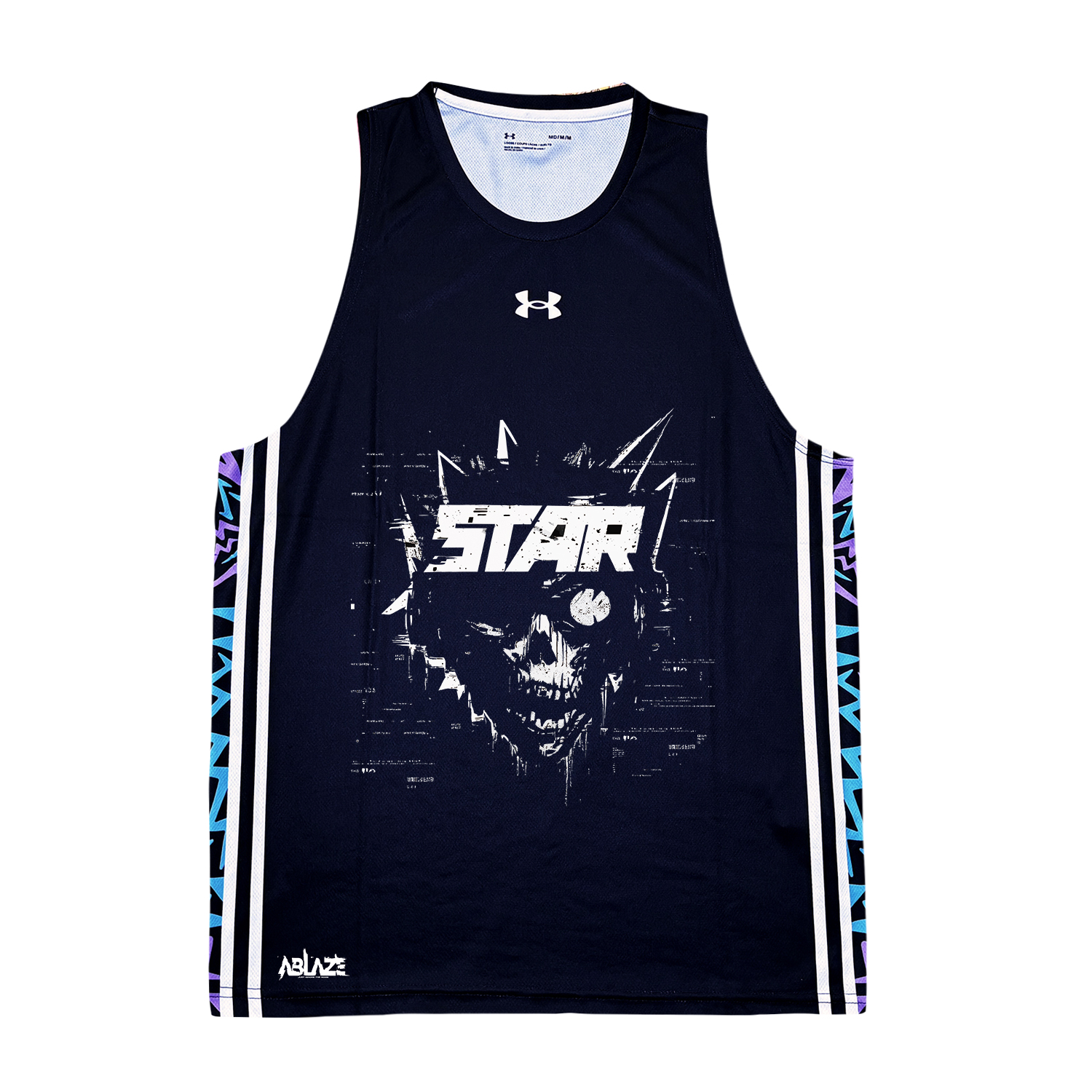 Under armour, uniform, sports quick dry basketball black vest for gym for men and women, custom-made, for running