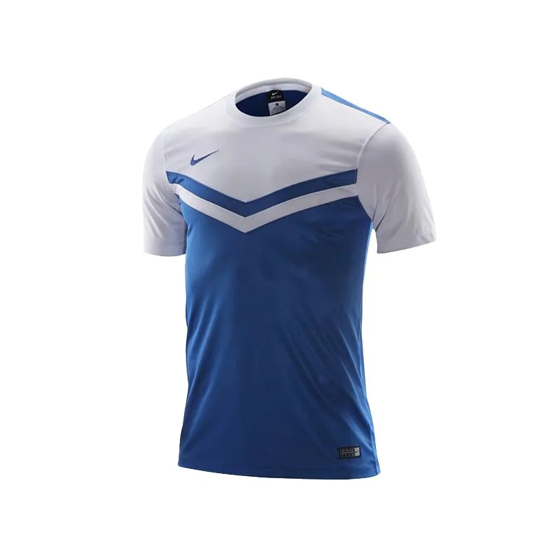 Nike T-Shirts Men's White/Blue Crew Neck Thin