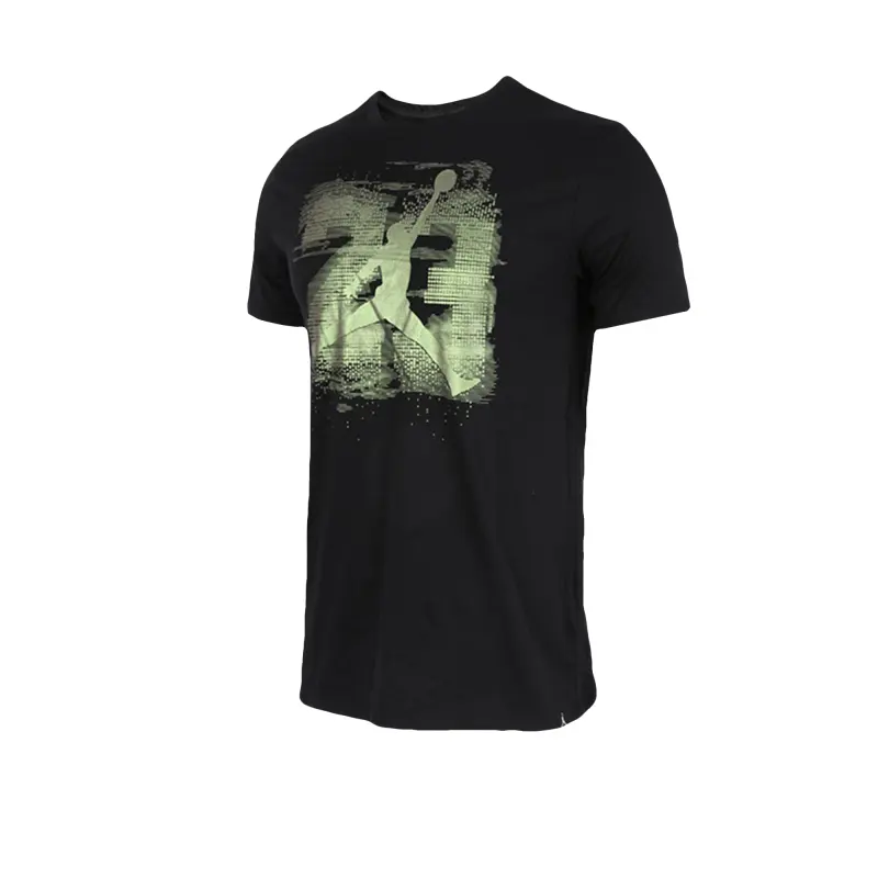 Jordan T Shirts Men's Black Crew Neck Moderate