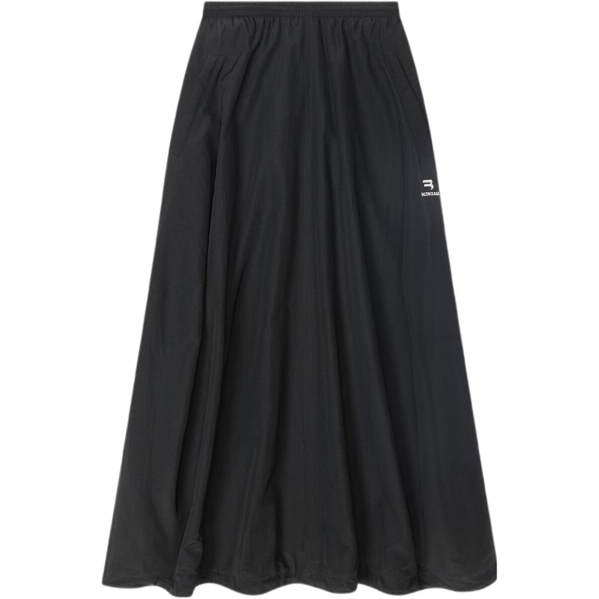 Balenciaga FW22 Casual Long Skirt Women's Black