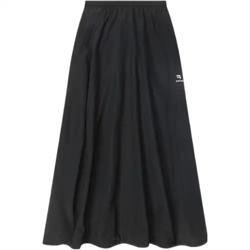 Balenciaga FW22 Casual Long Skirt Women's Black