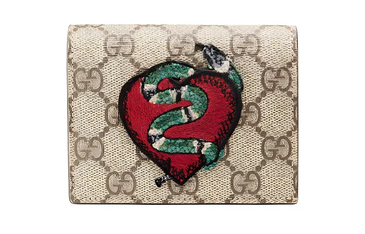 GUCCI Artificial Leather Card Holder, Wallet Women's Brown