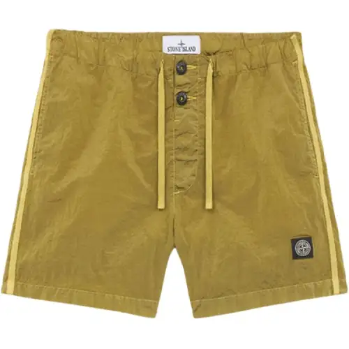 STONE ISLAND Swimming Shorts Men's Mustard Yellow