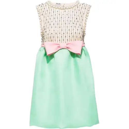 MIU MIU Sleeveless Dress Women's Multicolor