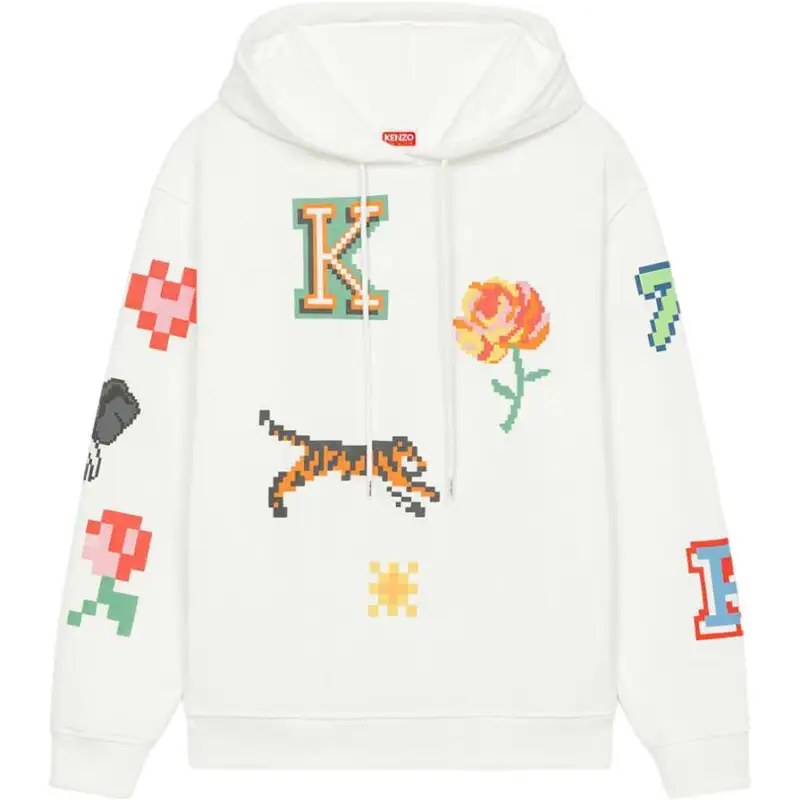 KENZO All Over Graphic Patch Hoodie