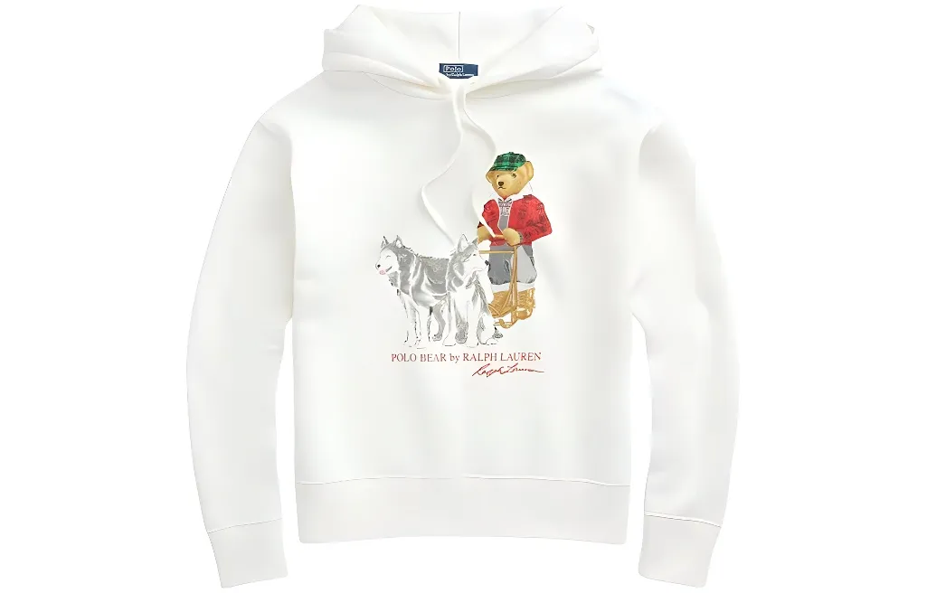 【Best of: PromotionsPrevious Season】Polo bear intarsia-knit hoodie