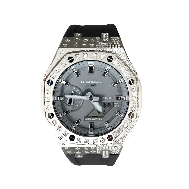 CASIO Custom Collection Quartz Movement Fluoroelastomer Strap Watch Unisex Gray Dial