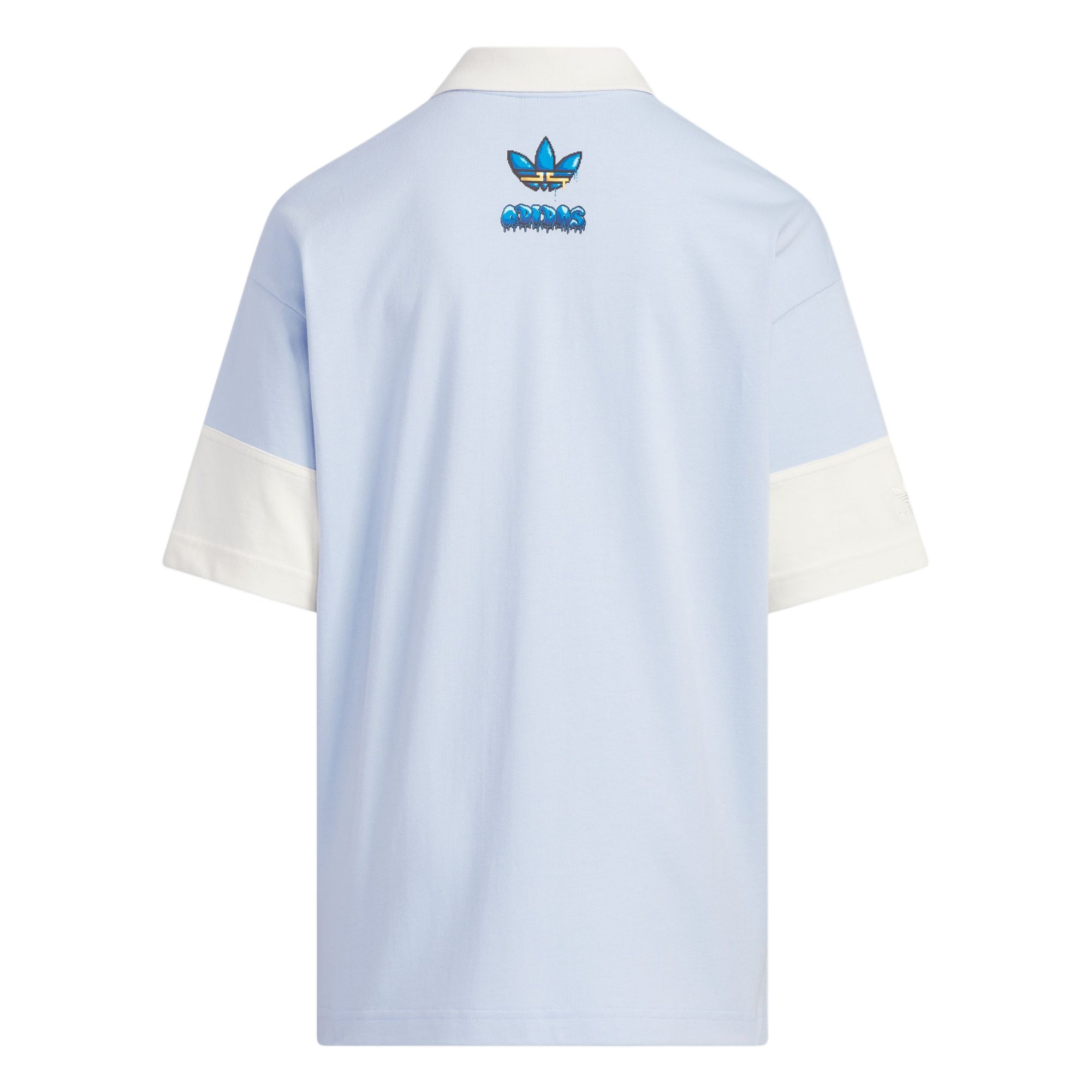Мужская футболка-поло adidas originals colorblock polo (нежно-голубая) — фото 2