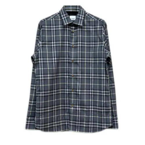 Burberry Shirts Men's Gray Lapel Moderate
