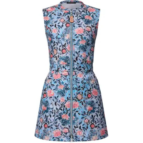 Lv Floral Vine Zip Up Dress