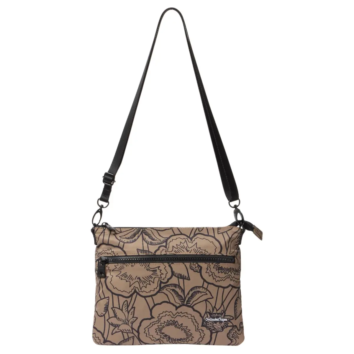 Onitsuka Tiger Label Crossbody Bag, Shoulder Bag Regular Unisex Light Brown