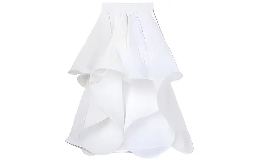 LOEWE Casual Long Skirts Women's White Moderate Long Pleated Skirt