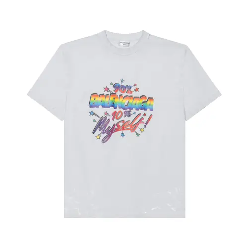Balenciaga Women's 90/10 Large Fit Vintage T Shirt White