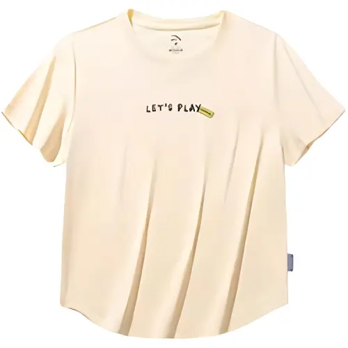 Anta x HAIBAOKANKAN,LIANMINGKUAN Sports Life Collection T Shirt Women's Custard