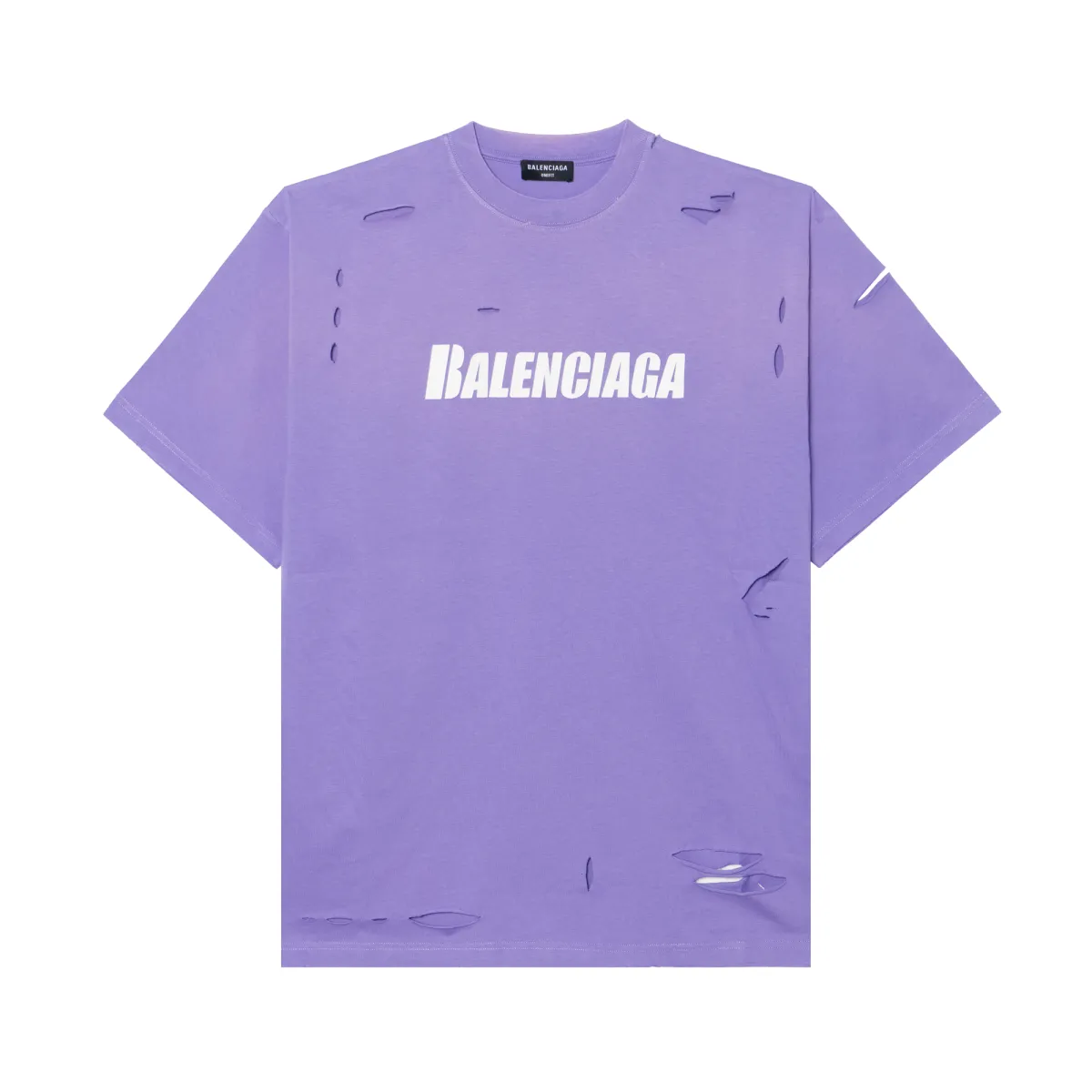 Balenciaga Boxy T Shirt 'Purple/White'