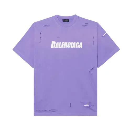 Balenciaga Boxy T Shirt 'Purple/White'