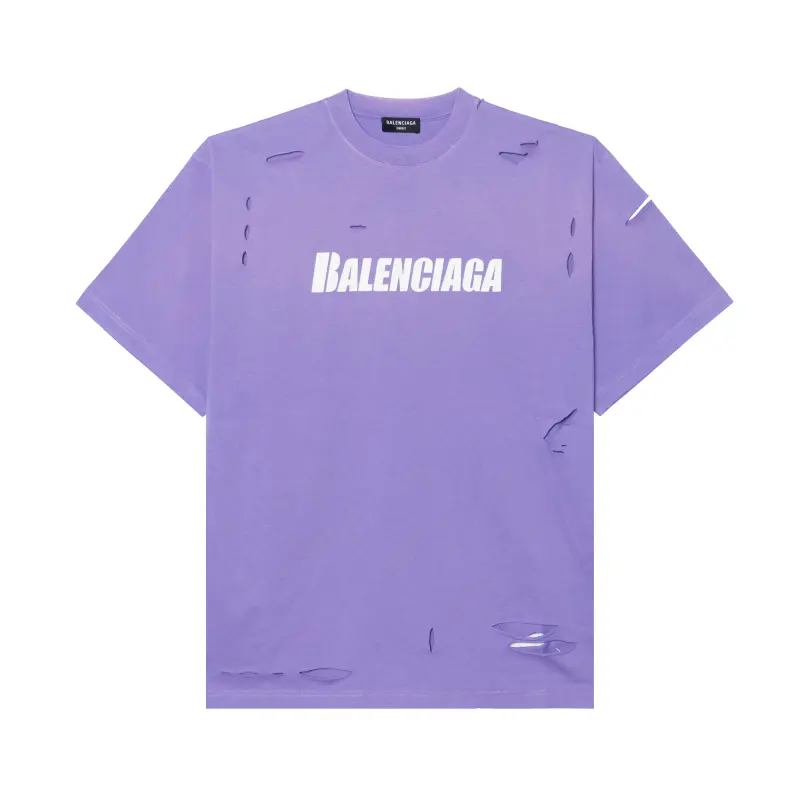 Balenciaga Boxy T Shirt 'Purple/White'
