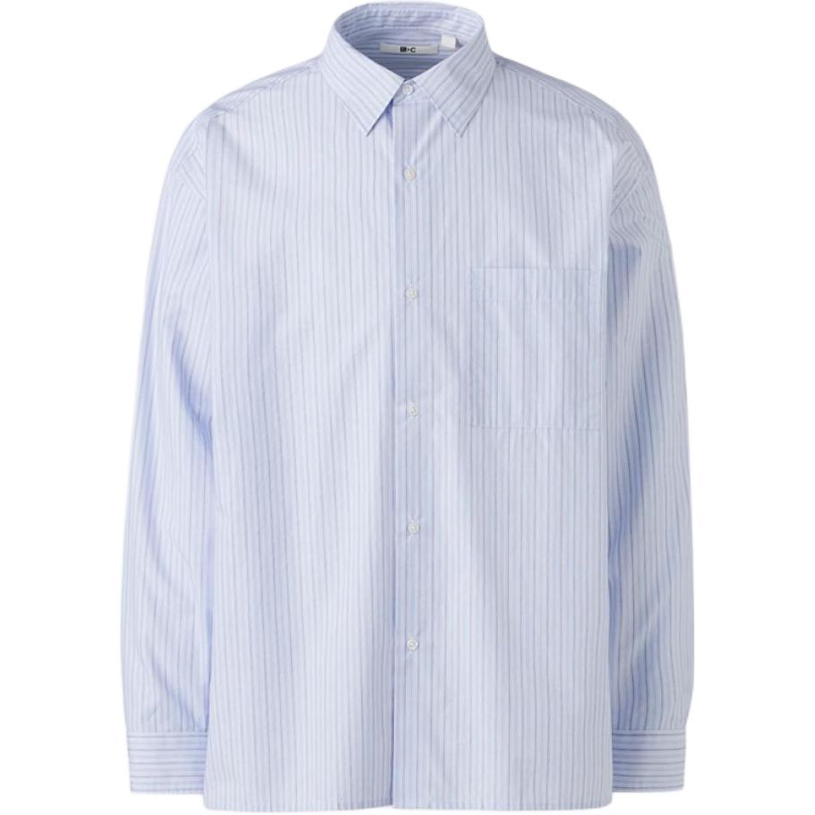 Рубашка UNIQLO Striped Shirt (бело-голубая)