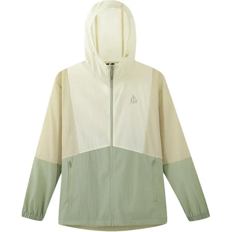 361° Chasing Light Sun Protection Clothing Men's Dragon Well Green/Sand Brown White Hooded Thin