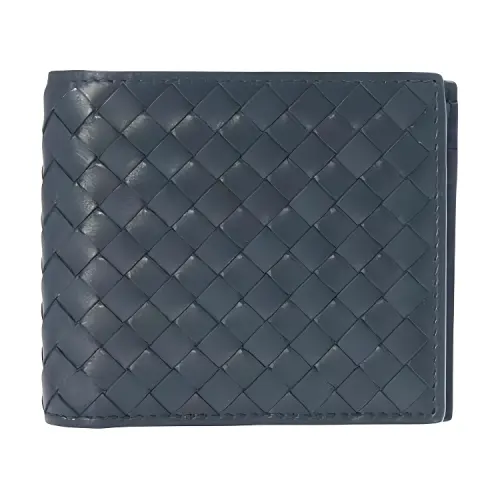 Bottega Veneta Calfskin Wallet Men's Navy Blue