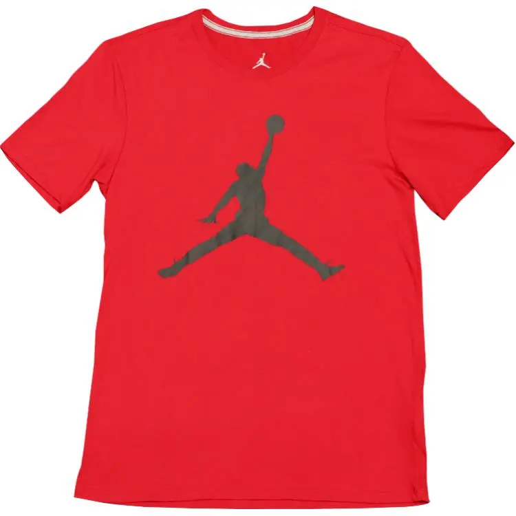 Jordan Air T-Shirts Men's Red Crew Neck Moderate