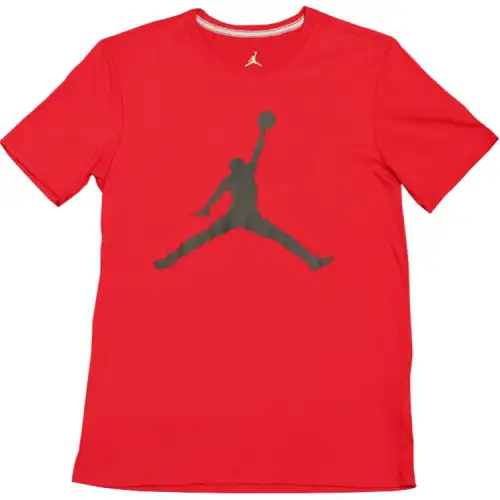 Jordan Air T Shirts Men's Red Crew Neck Moderate