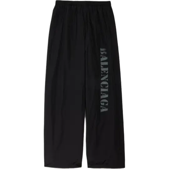 Balenciaga Casual Pants Loose Fit Unisex Black