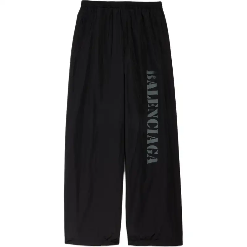 Balenciaga Casual Pants Loose Fit Unisex Black