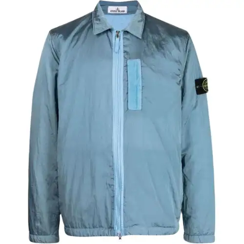 STONE ISLAND Jackets & Coats Men's Light Blue