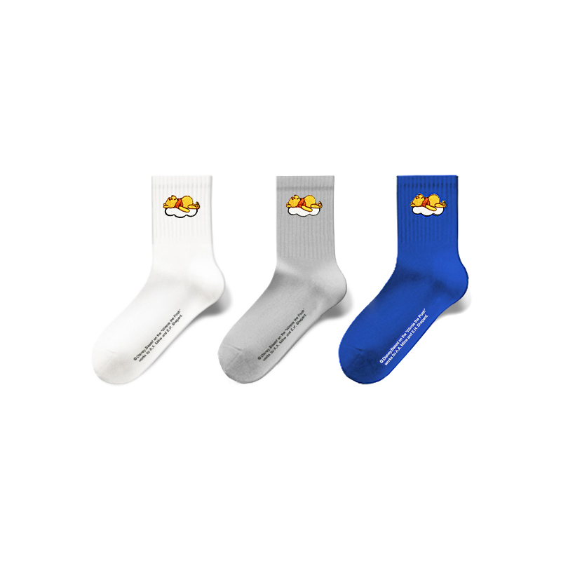Disney Winnie The Pooh Crew Socks Men’s Shopping Bag 3 Pack