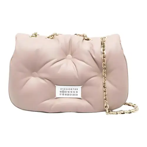 Maison Margiela Leather Portable Crossbody Bag, Shoulder Bag Women's Pink Purple