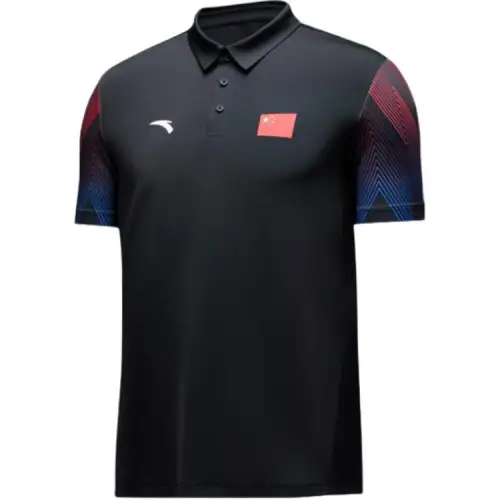 Anta Life Collection Polo Shirt Unisex Black