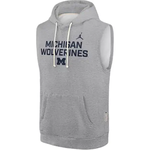 Jordan Michigan Sideline Men's Jordan Brand Dri FIT College Sleeveless Pullover Hoodie