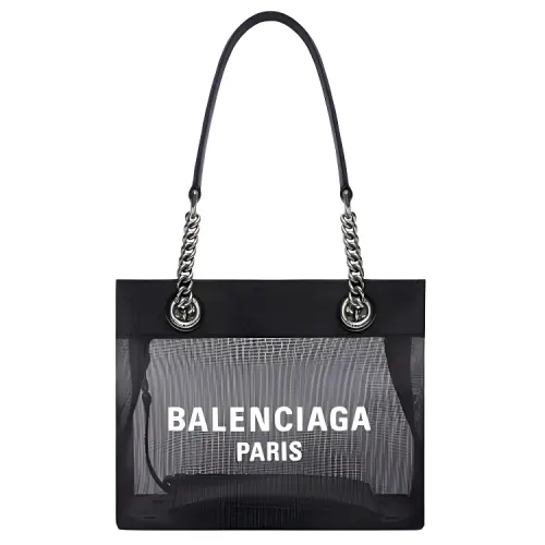 Balenciaga Mesh Tote Bag, Shopping Bag, Shoulder Bag, Handbag Small Women's Black